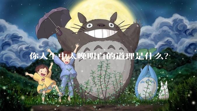 你人生中太晚明白的道理是什么？