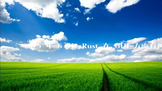 2025 年 6 月，Rust 在 GUI 方面有何大的进展? 你最看好哪个框架?